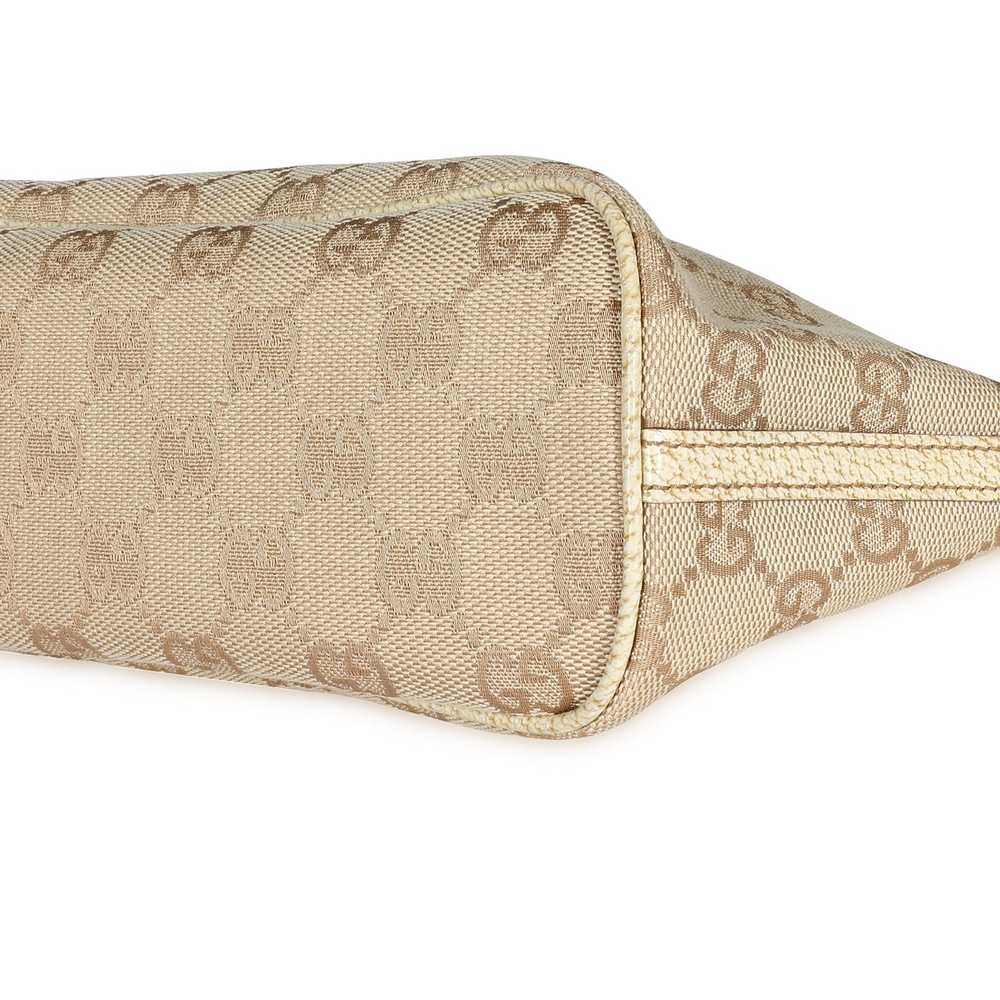 Gucci Gucci Beige GG Canvas & Leather Pochette - image 5