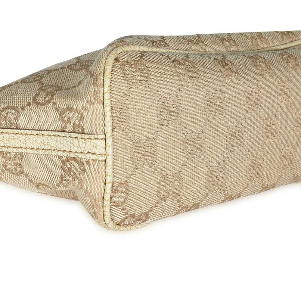 Gucci Gucci Beige GG Canvas & Leather Pochette - image 6