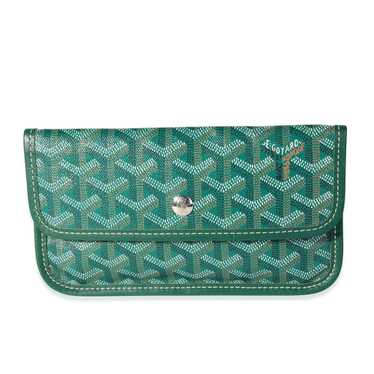 Goyard Goyard Green Goyardine Canvas Pouch