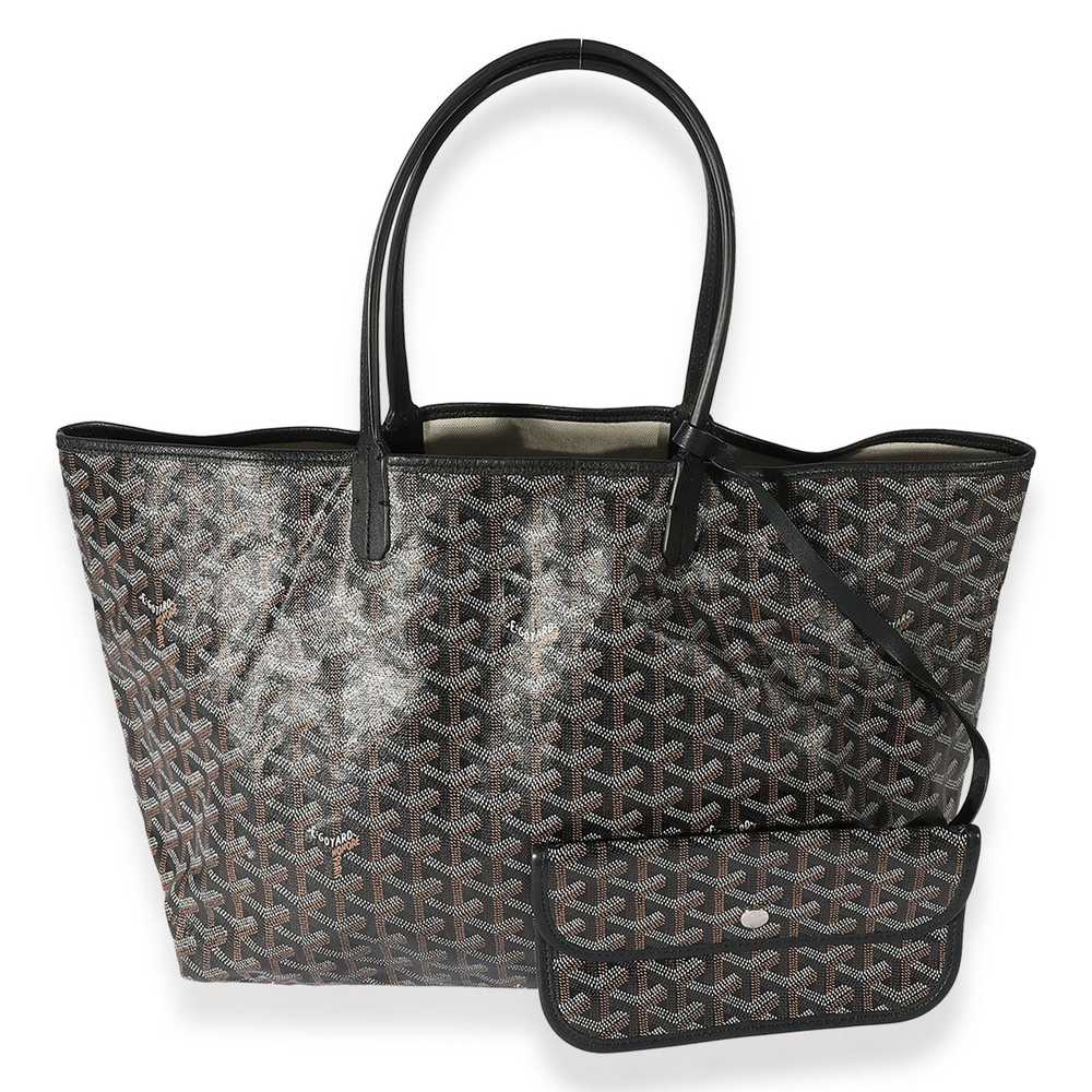 Goyard Goyard Black Goyardine Canvas & Black Leat… - image 1