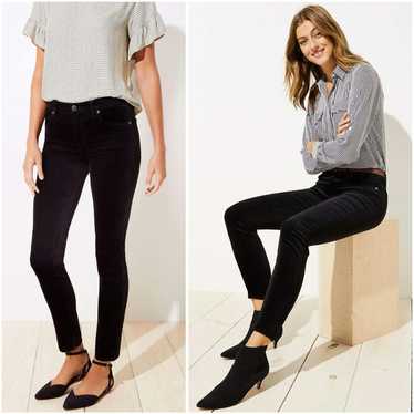 Loft LOFT Black Velvet Modern Velvet Skinny Jeans