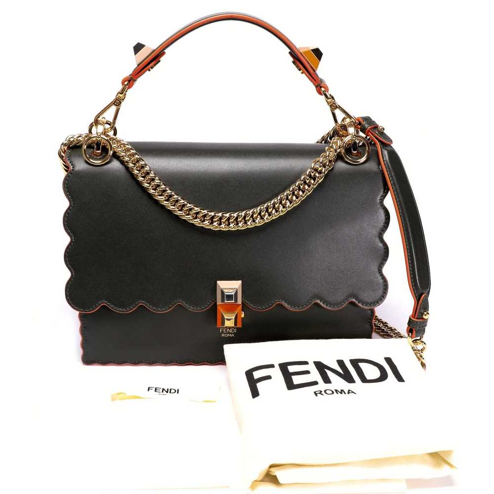 Fendi Fendi Verde Vitello Liberty Leather Studded… - image 5