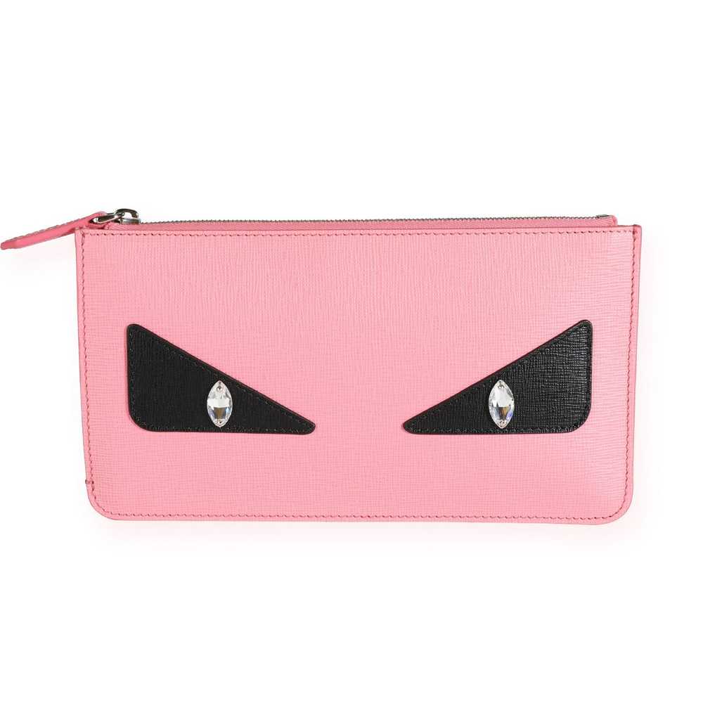 Fendi Fendi Pink Vitello Elite Monster Clutch - image 1