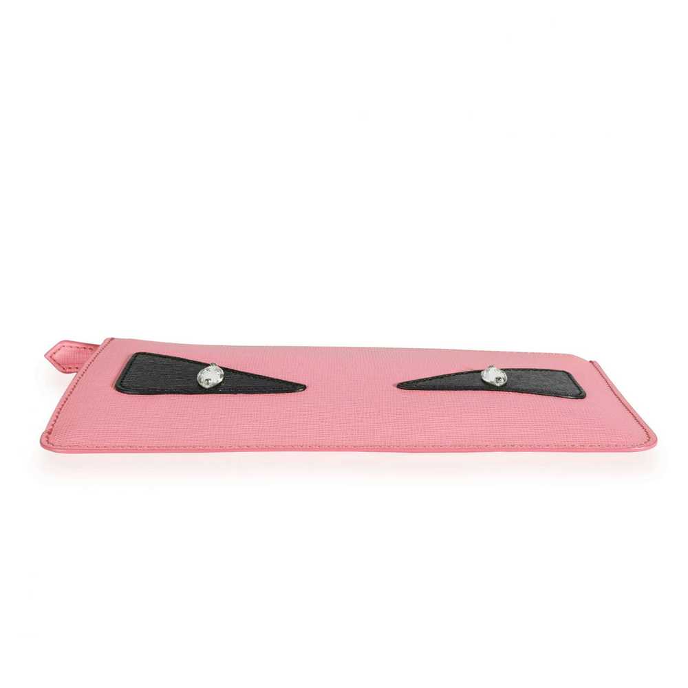 Fendi Fendi Pink Vitello Elite Monster Clutch - image 4