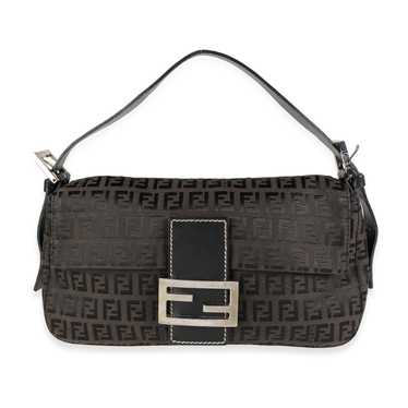 Fendi Fendi Moro Zucchino Canvas & Black Leather … - image 1