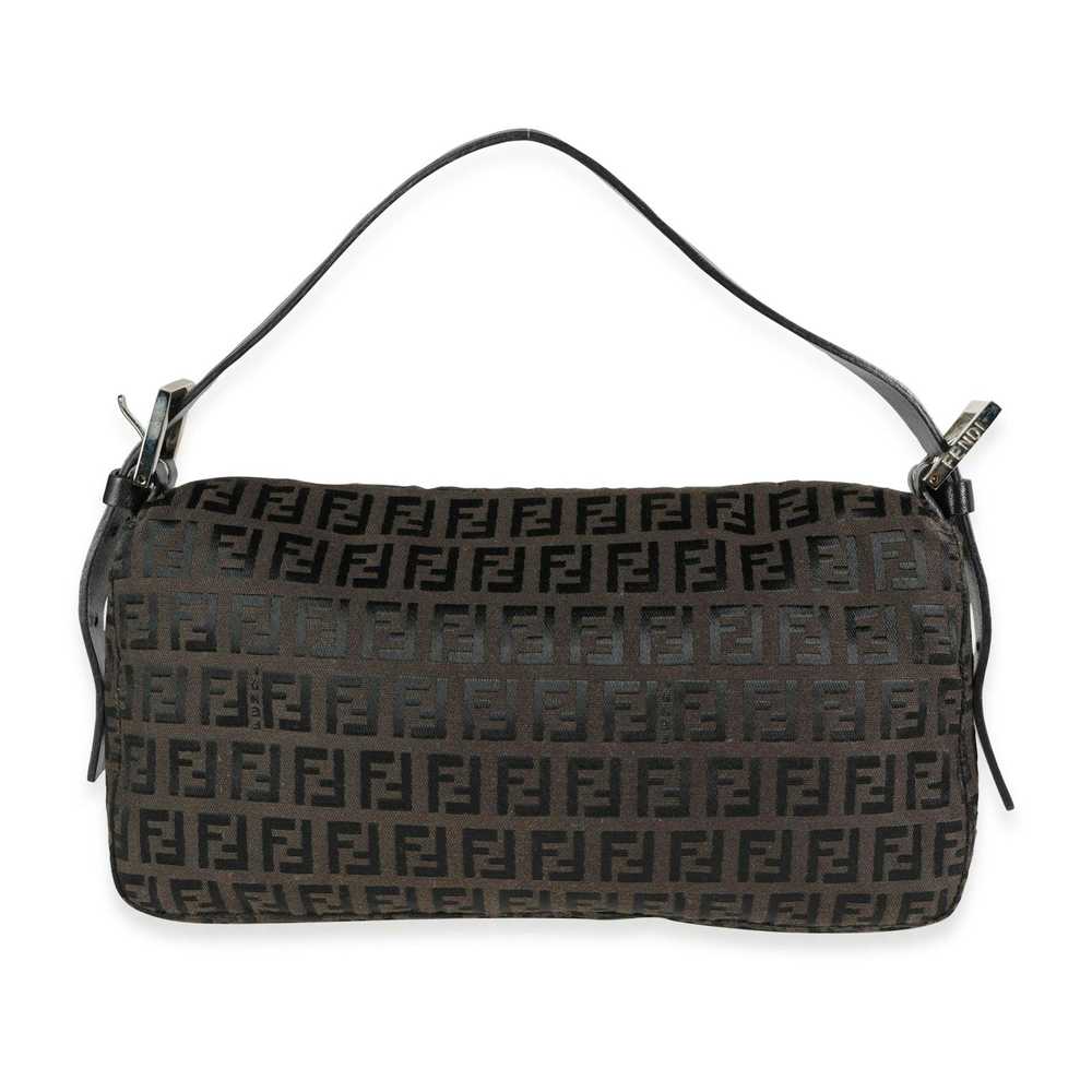 Fendi Fendi Moro Zucchino Canvas & Black Leather … - image 3