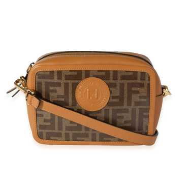 Fendi Fendi Brown Glazed Fabric Calfskin FF 1974 … - image 1