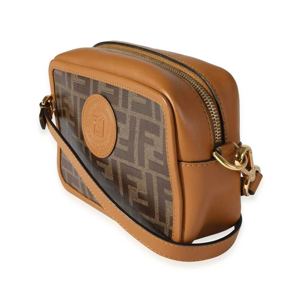 Fendi Fendi Brown Glazed Fabric Calfskin FF 1974 … - image 2