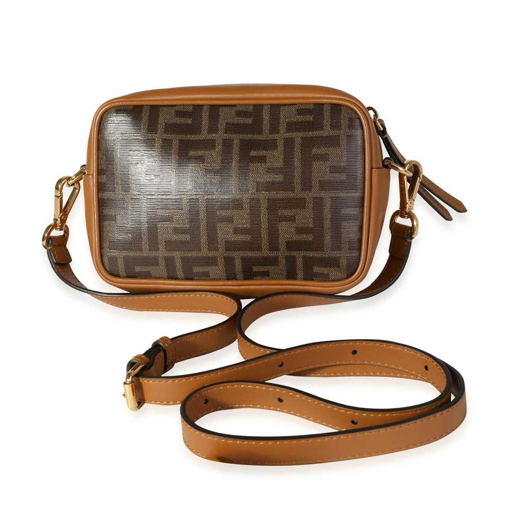 Fendi Fendi Brown Glazed Fabric Calfskin FF 1974 … - image 3