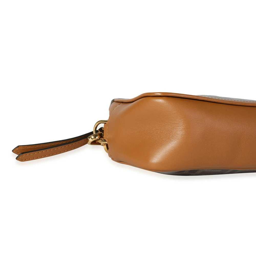 Fendi Fendi Brown Glazed Fabric Calfskin FF 1974 … - image 7