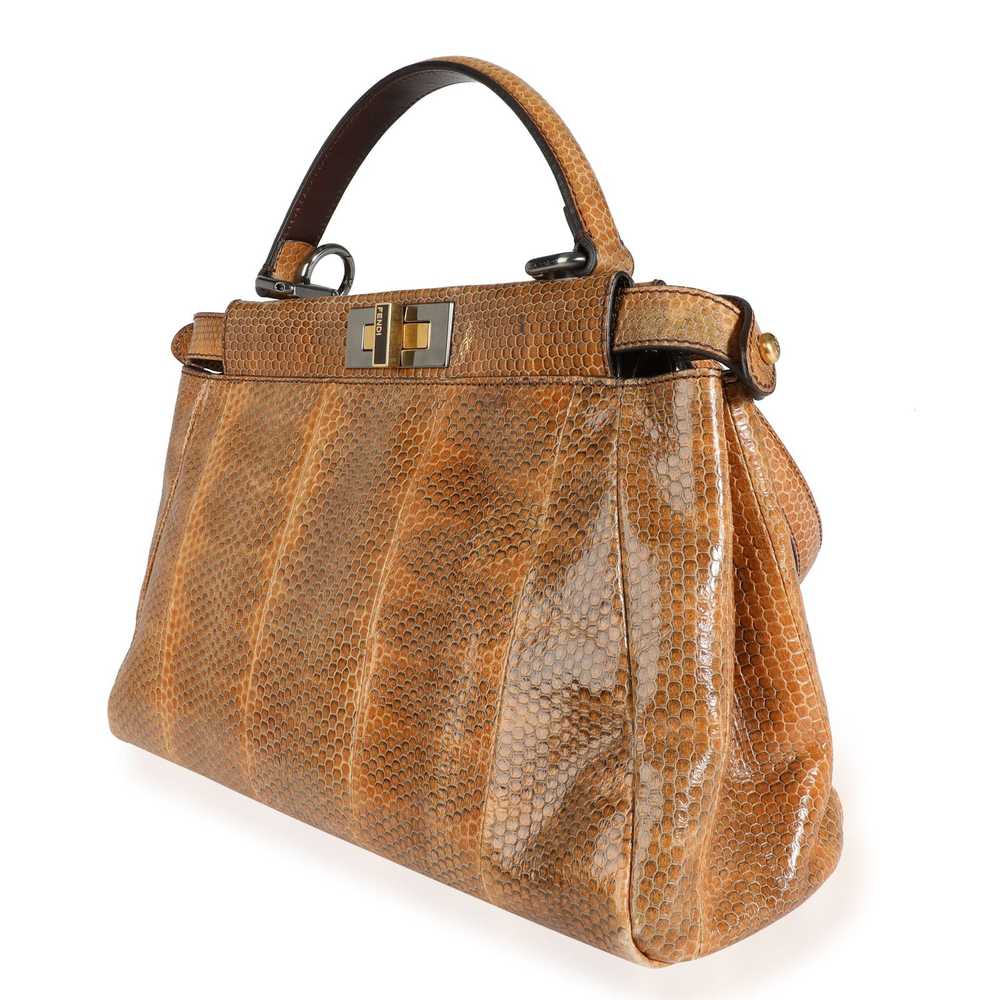 Fendi Fendi Brown Water Snake Small Peekaboo Bag - image 2