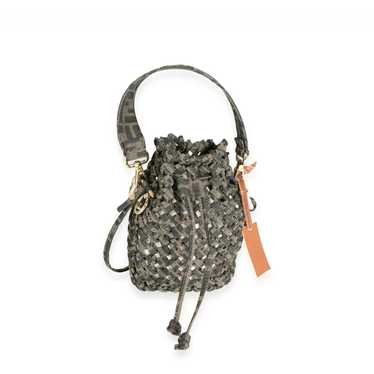 Fendi Fendi Brown Jacquard Interlace Canvas Mini … - image 1