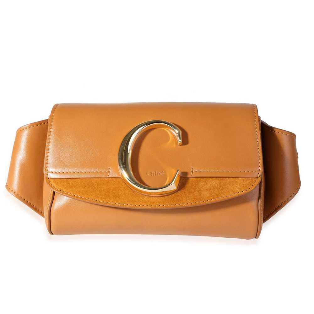 Chloe Chloe Tan Leather & Suede C Belt Bag - image 1