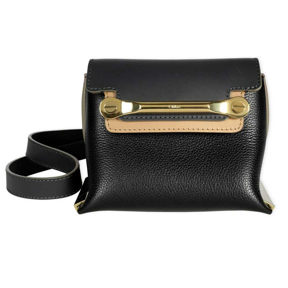 Chloe Chloé Black & Sand Leather Mini Clare Bag - image 1