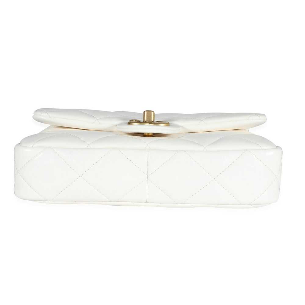 Chanel Chanel White Quilted Lambskin Small Funky … - image 5