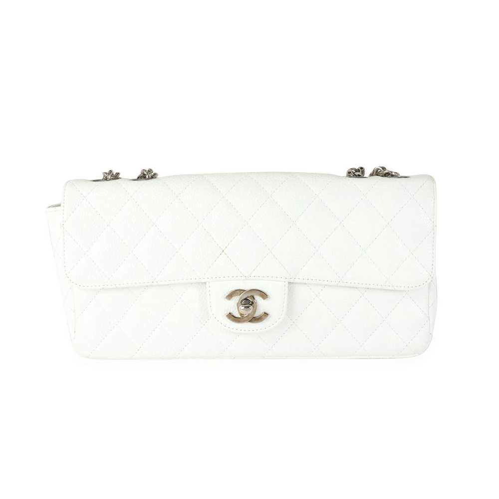Chanel Chanel White Caviar Quilted East West Bijo… - image 1