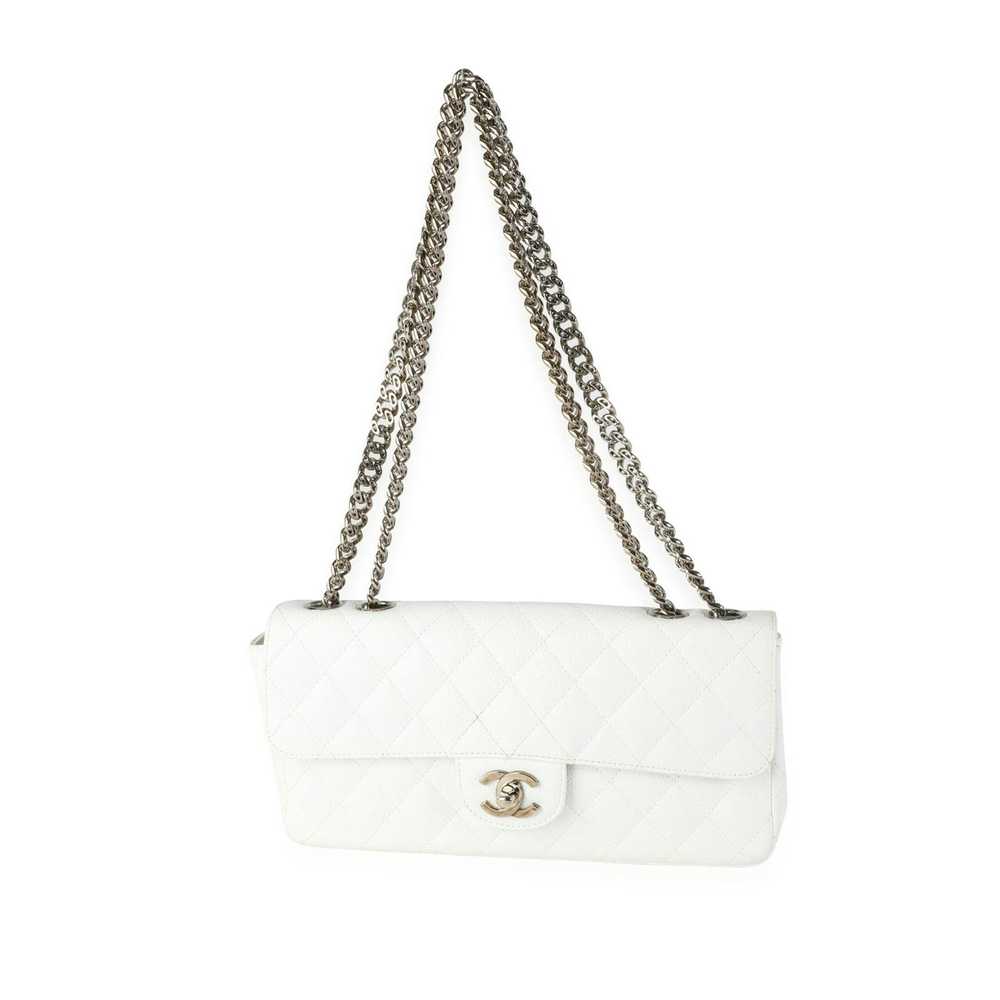 Chanel Chanel White Caviar Quilted East West Bijo… - image 4