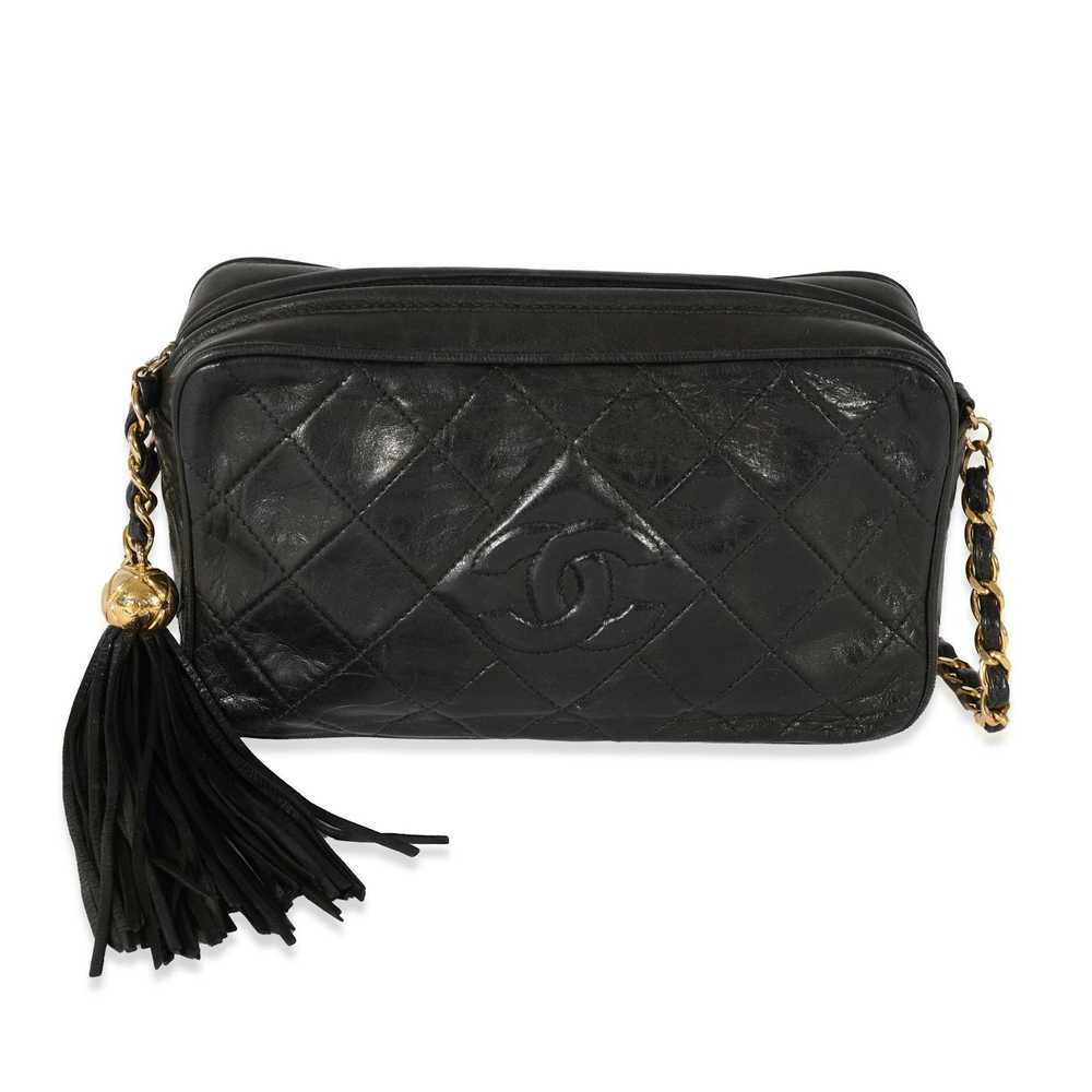 Chanel Chanel Vintage Lambskin Diamond Quilted Ta… - image 1