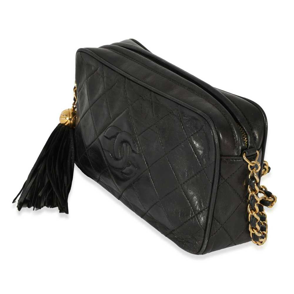 Chanel Chanel Vintage Lambskin Diamond Quilted Ta… - image 2