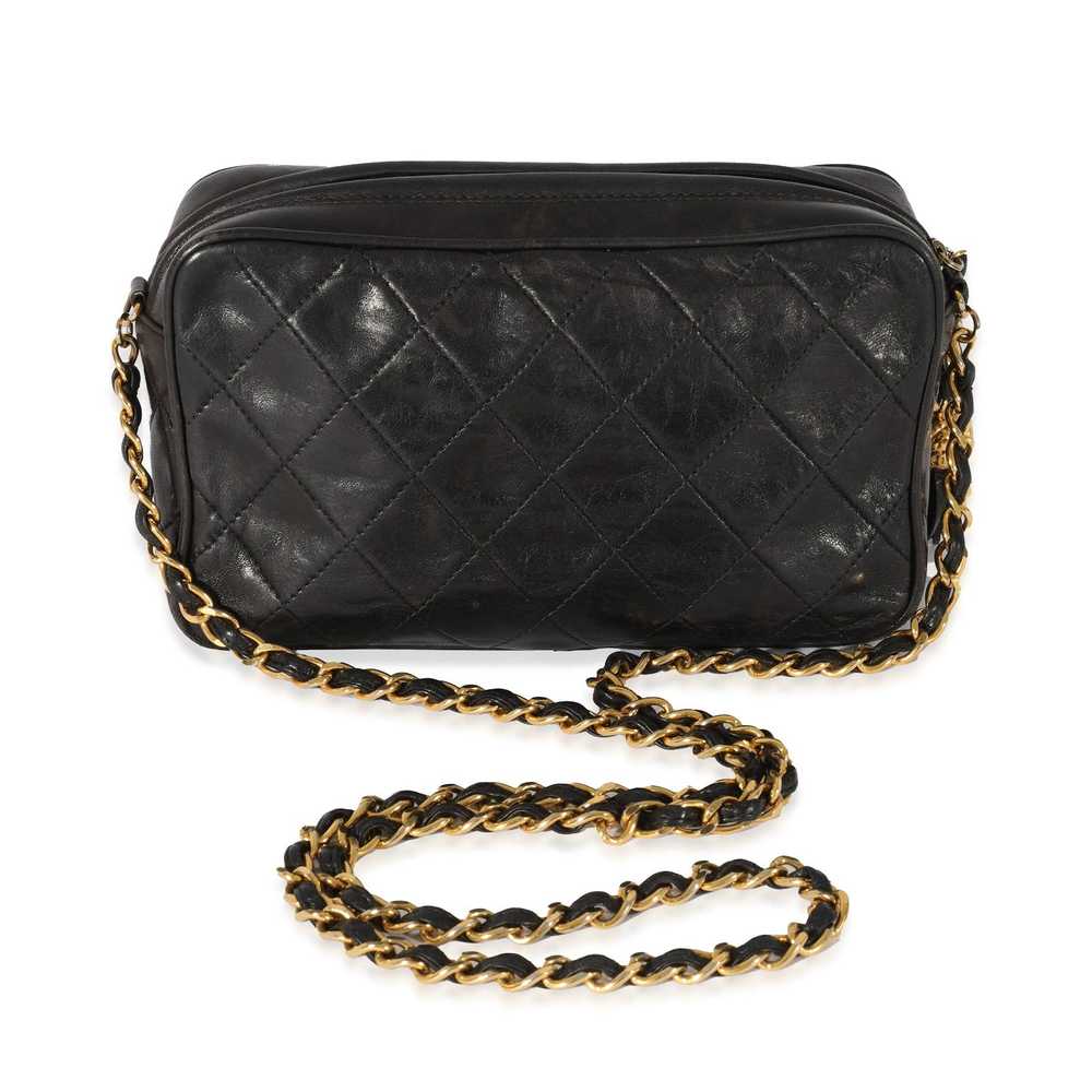 Chanel Chanel Vintage Lambskin Diamond Quilted Ta… - image 3