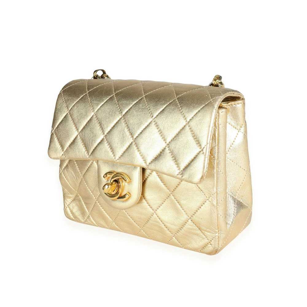 Chanel Chanel Vintage Gold Quilted Lambskin Mini … - image 2