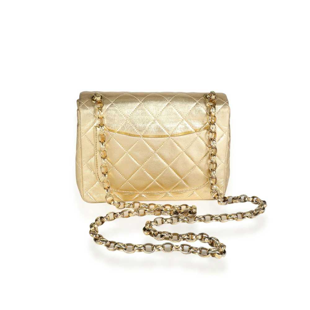 Chanel Chanel Vintage Gold Quilted Lambskin Mini … - image 3