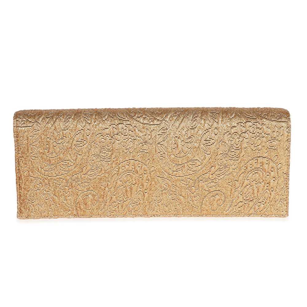 Chanel Chanel Vintage Gold Brocade Clutch - image 3