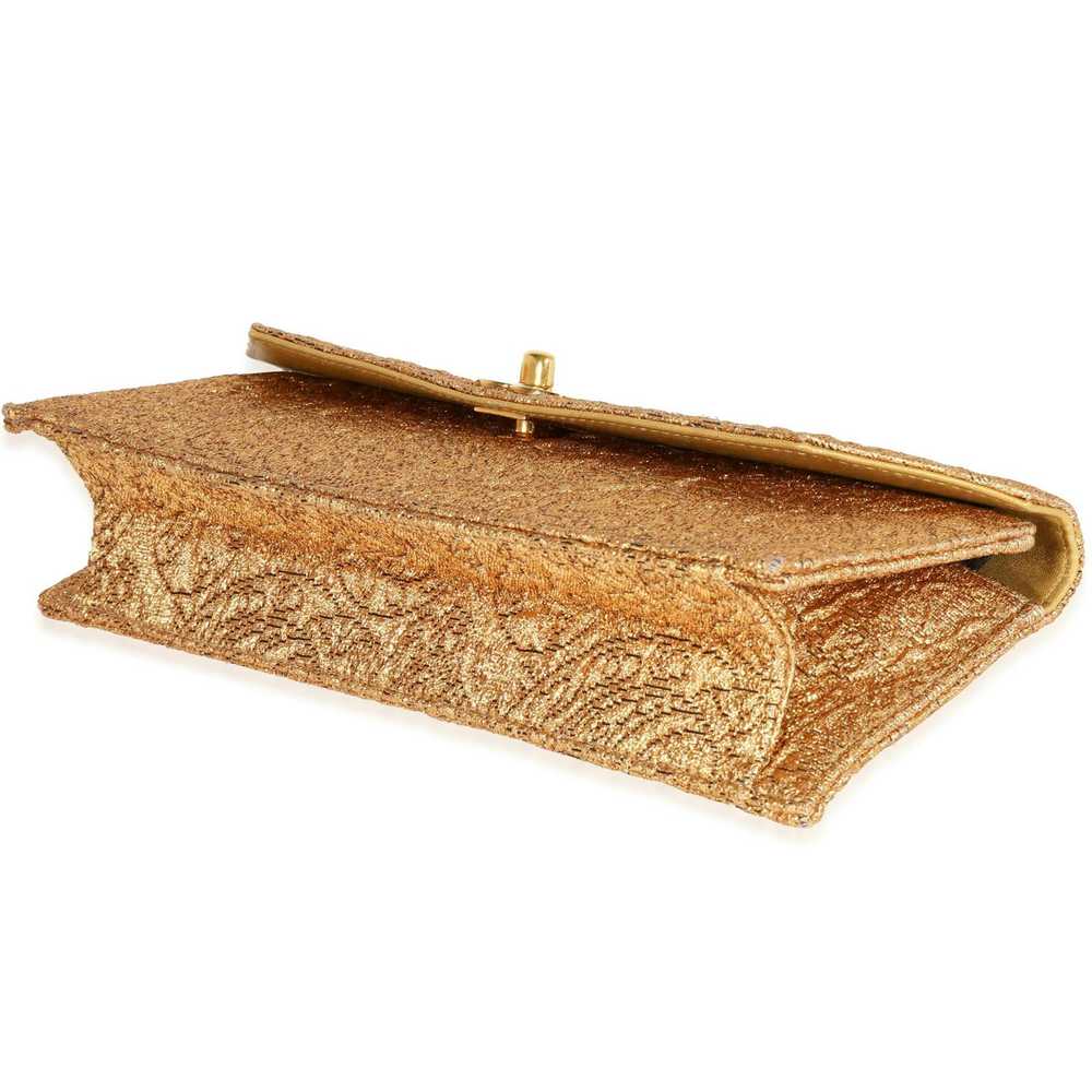 Chanel Chanel Vintage Gold Brocade Clutch - image 6