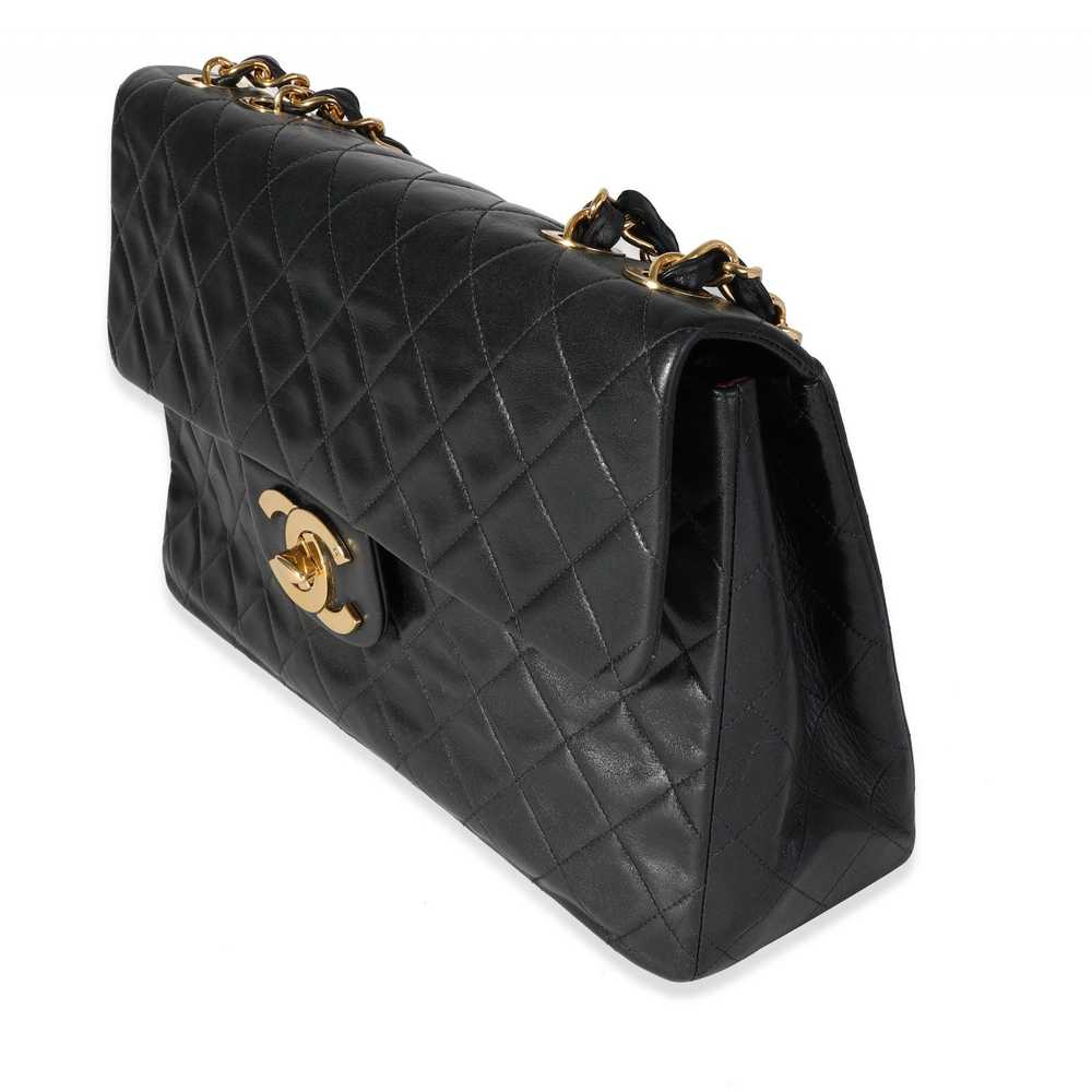 Chanel Chanel Vintage Black Quilted Lambskin XL F… - image 2