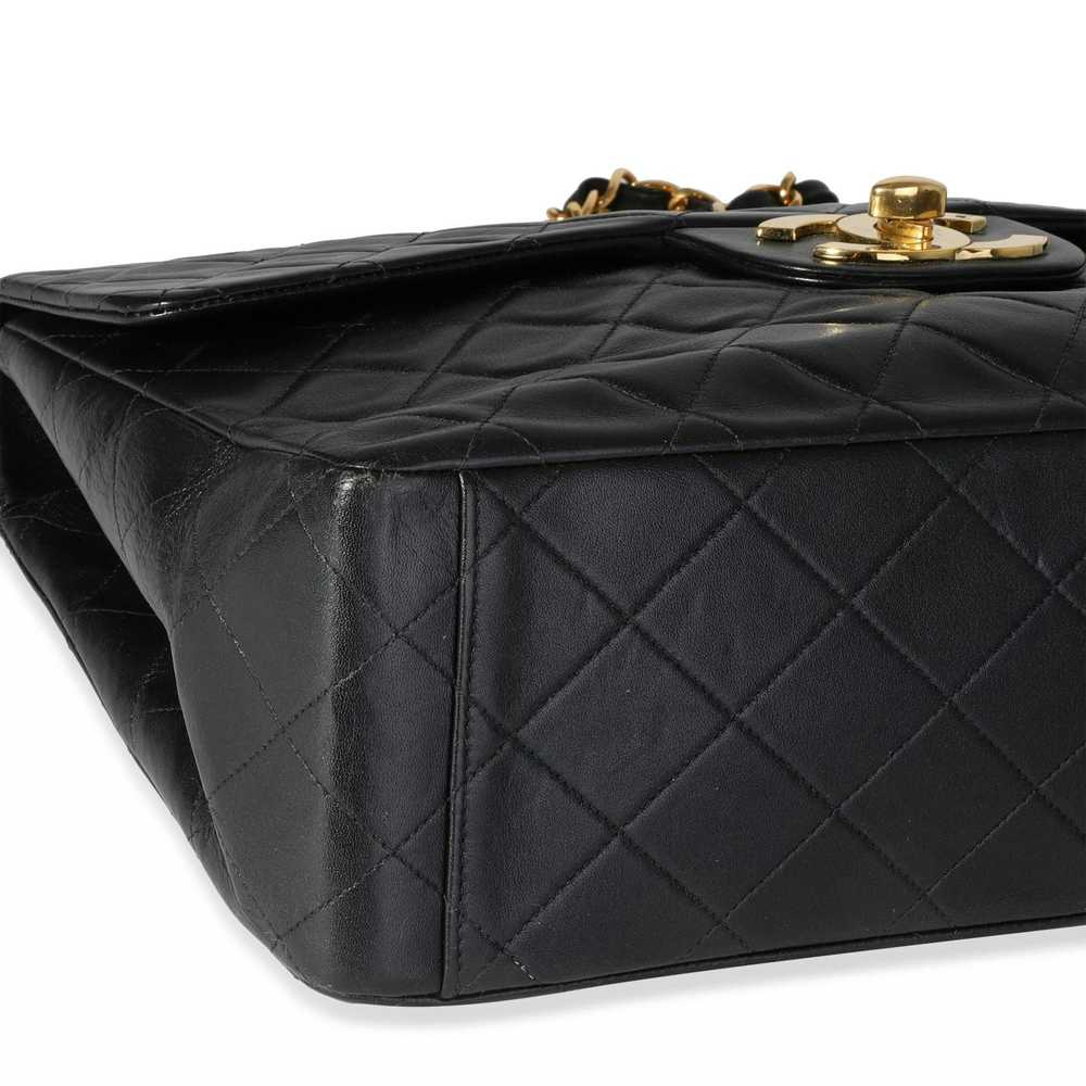 Chanel Chanel Vintage Black Quilted Lambskin XL F… - image 6