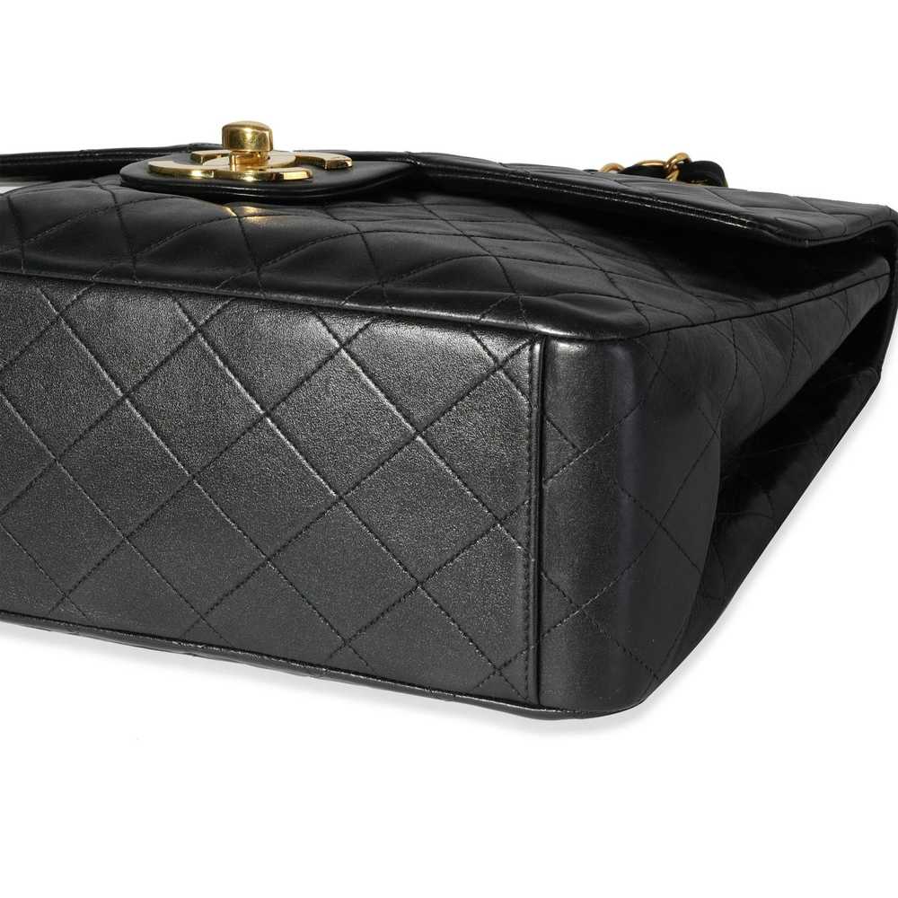 Chanel Chanel Vintage Black Quilted Lambskin XL F… - image 7