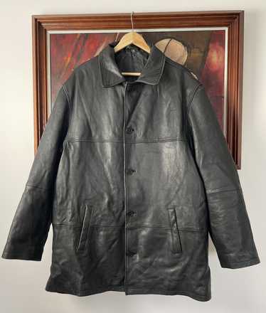 Leather × Leather Jacket × Vintage Vintage Genuin… - image 1