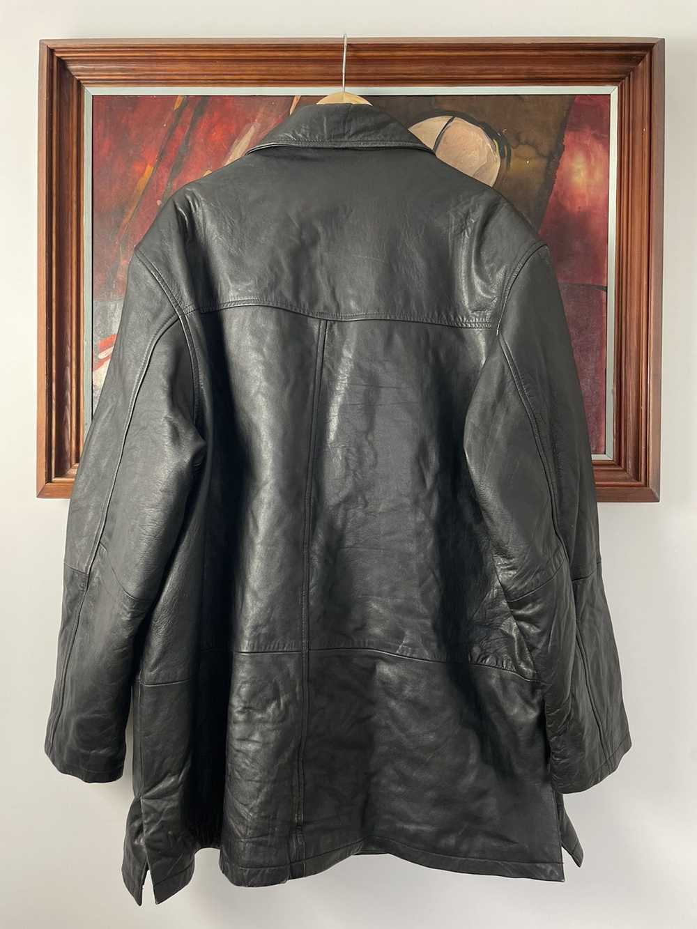 Leather × Leather Jacket × Vintage Vintage Genuin… - image 3