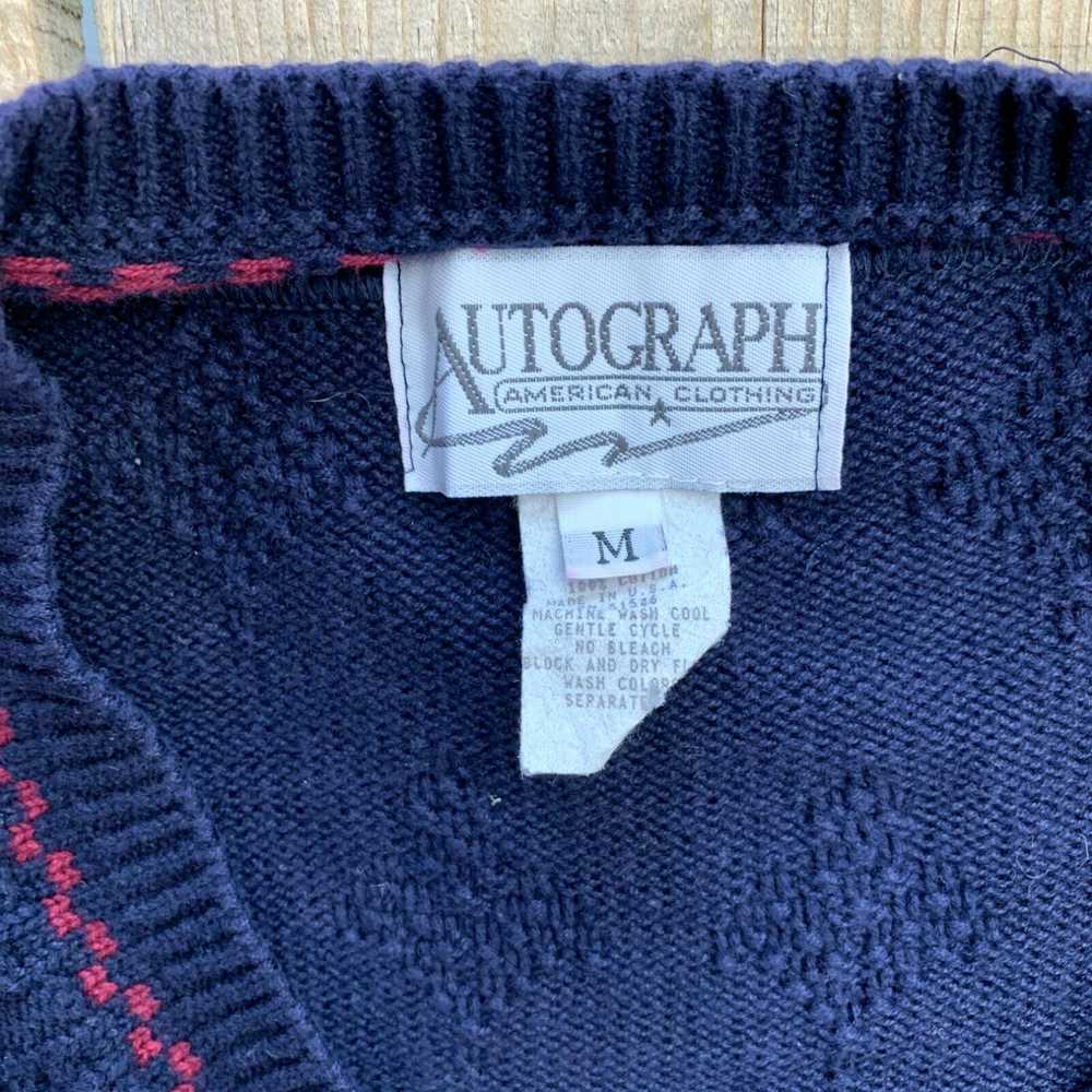 Vintage Autograph American Clothing Blue Pullover… - image 2