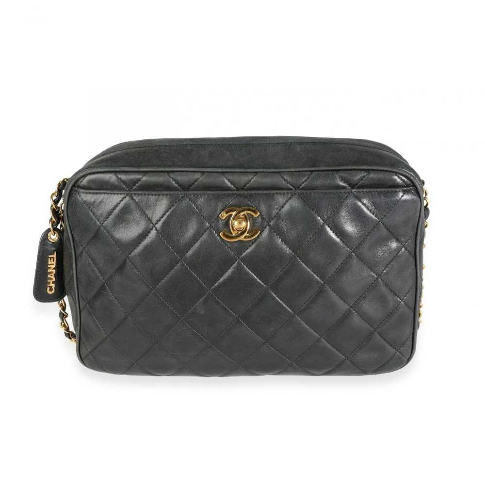 Chanel Chanel Vintage Black Quilted Lambskin Came… - image 1