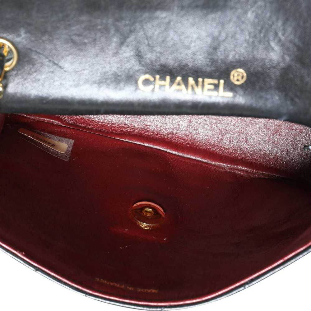 Chanel Chanel Vintage Black Lambskin Chevron Spir… - image 8