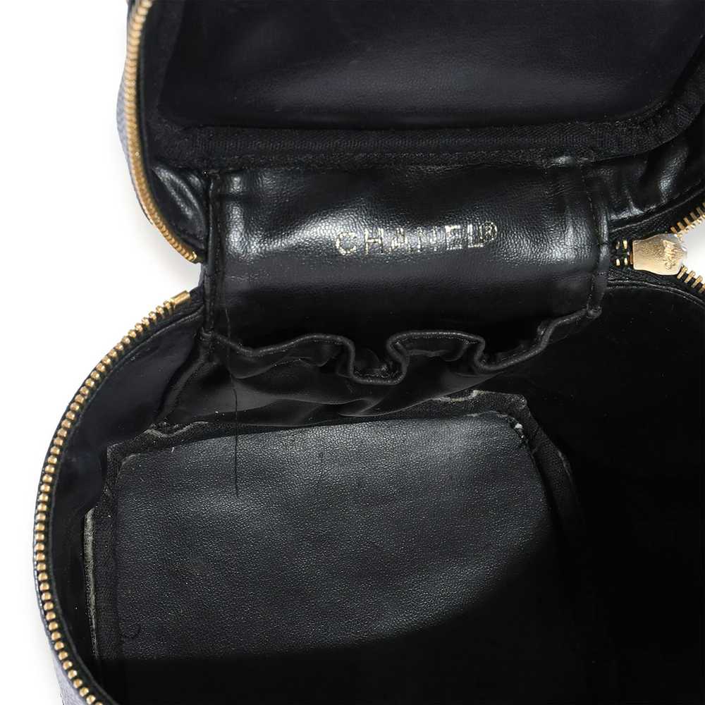 Chanel Chanel Vintage Black Caviar CC Vanity Case - image 4