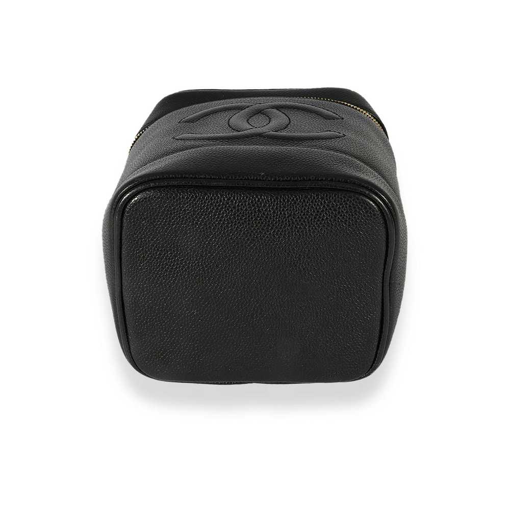 Chanel Chanel Vintage Black Caviar CC Vanity Case - image 5