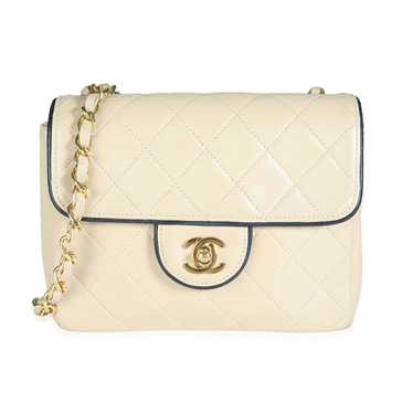 Chanel Chanel Vintage Beige Quilted Lambskin Mini… - image 1