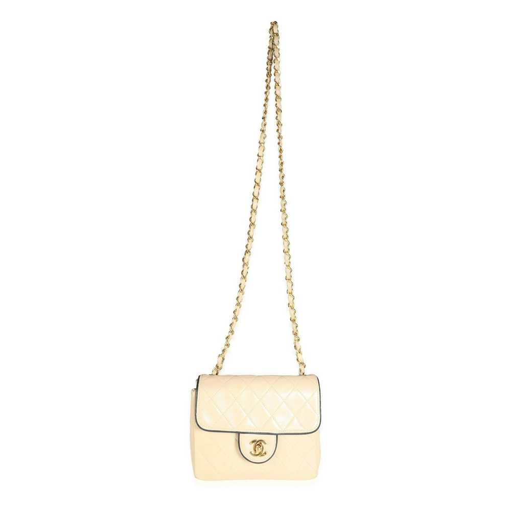 Chanel Chanel Vintage Beige Quilted Lambskin Mini… - image 4