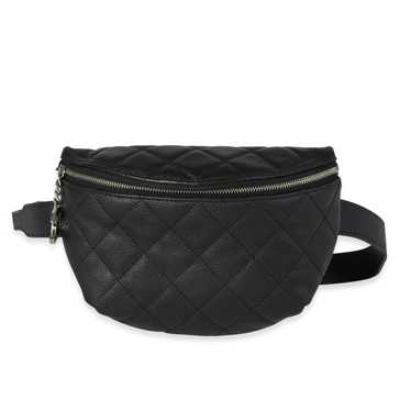 Chanel Chanel Uniform Black Quilted Caviar Waist … - image 1