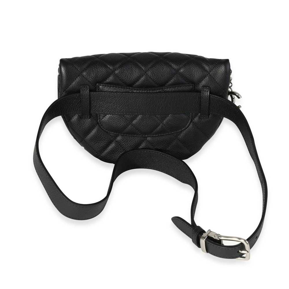 Chanel Chanel Uniform Black Quilted Caviar Waist … - image 3