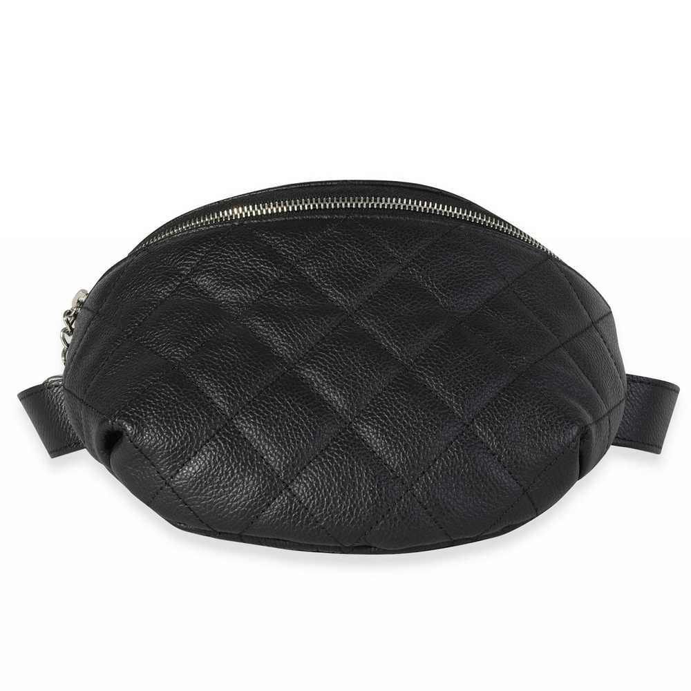 Chanel Chanel Uniform Black Quilted Caviar Waist … - image 4