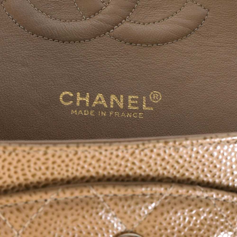 Chanel Chanel Tan Caviar Quilted Classic Medium D… - image 10