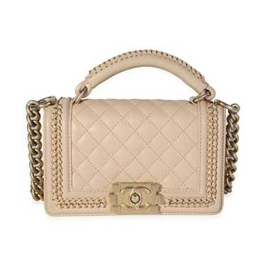 Chanel Chanel Tan Calfskin Interwoven Chain Small… - image 1