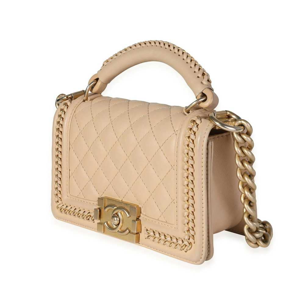 Chanel Chanel Tan Calfskin Interwoven Chain Small… - image 2