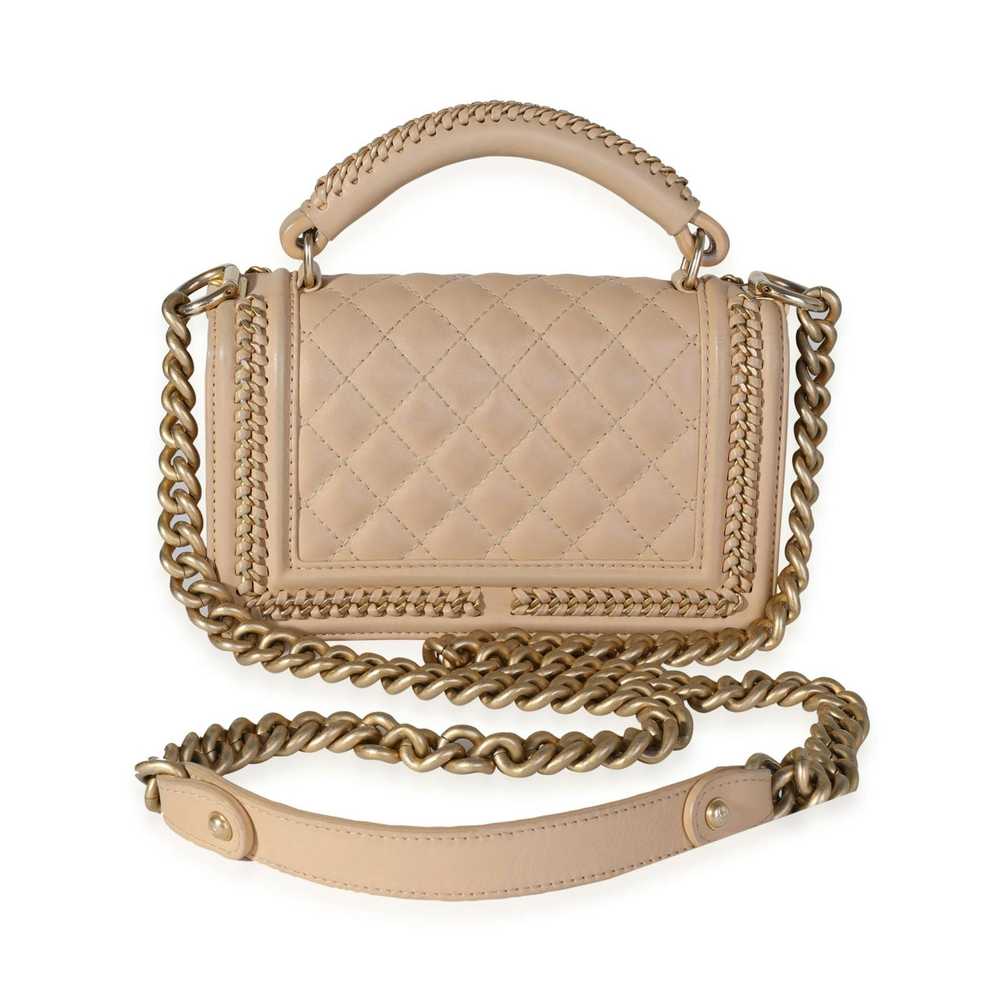 Chanel Chanel Tan Calfskin Interwoven Chain Small… - image 3