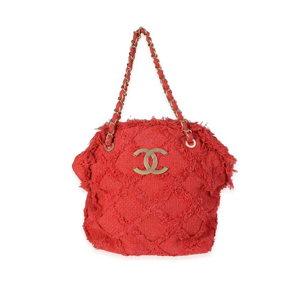 Chanel Chanel Red Tweed Nature CC Tote - image 1