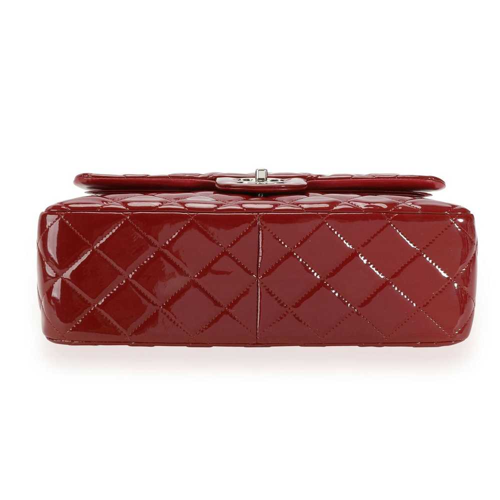 Chanel Chanel Red Quilted Patent Leather Jumbo Cl… - image 5