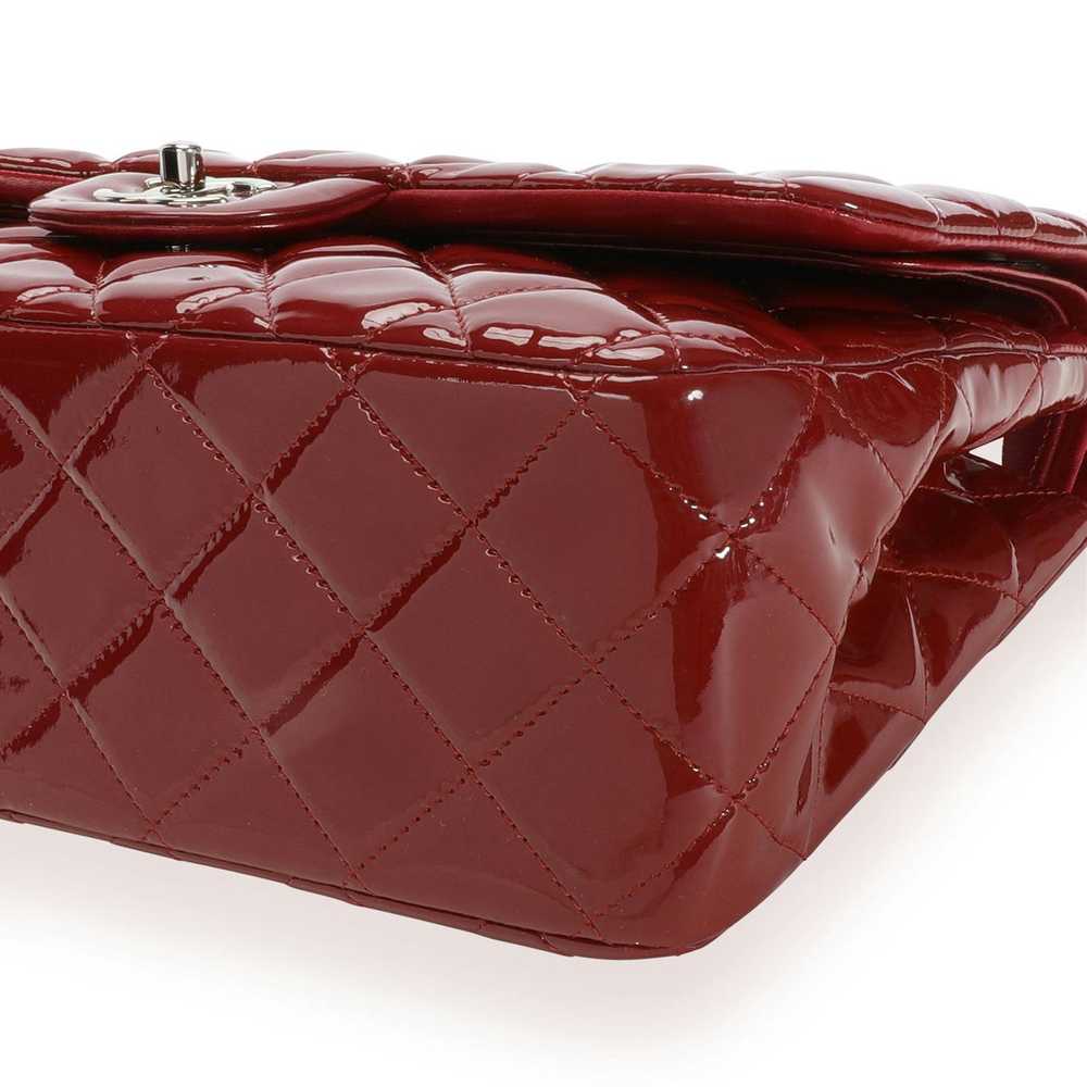 Chanel Chanel Red Quilted Patent Leather Jumbo Cl… - image 6